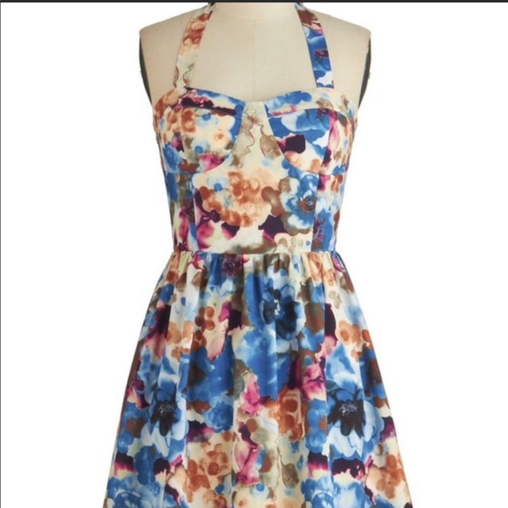 Moon brand size M halter top floral dress